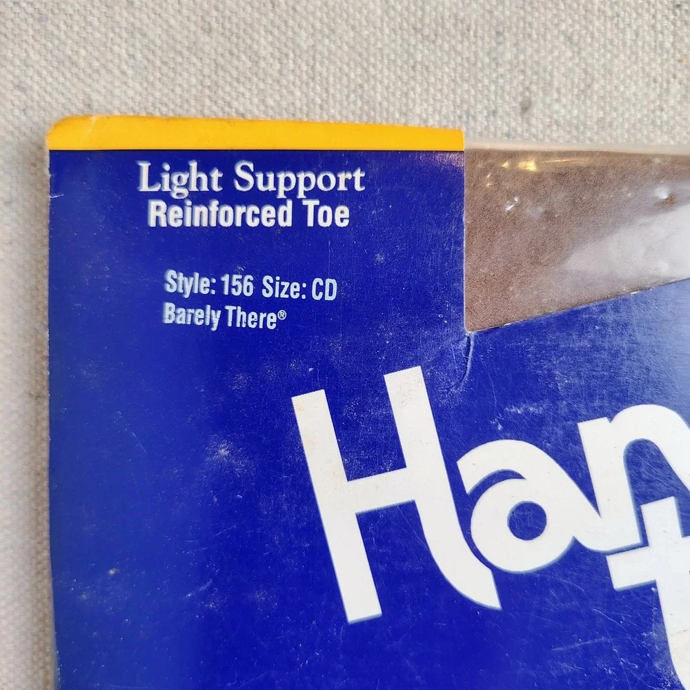 NWT Hanes Womens SZ CD Hanes Too Light Support Pantyhose Barely There 90s Vtg